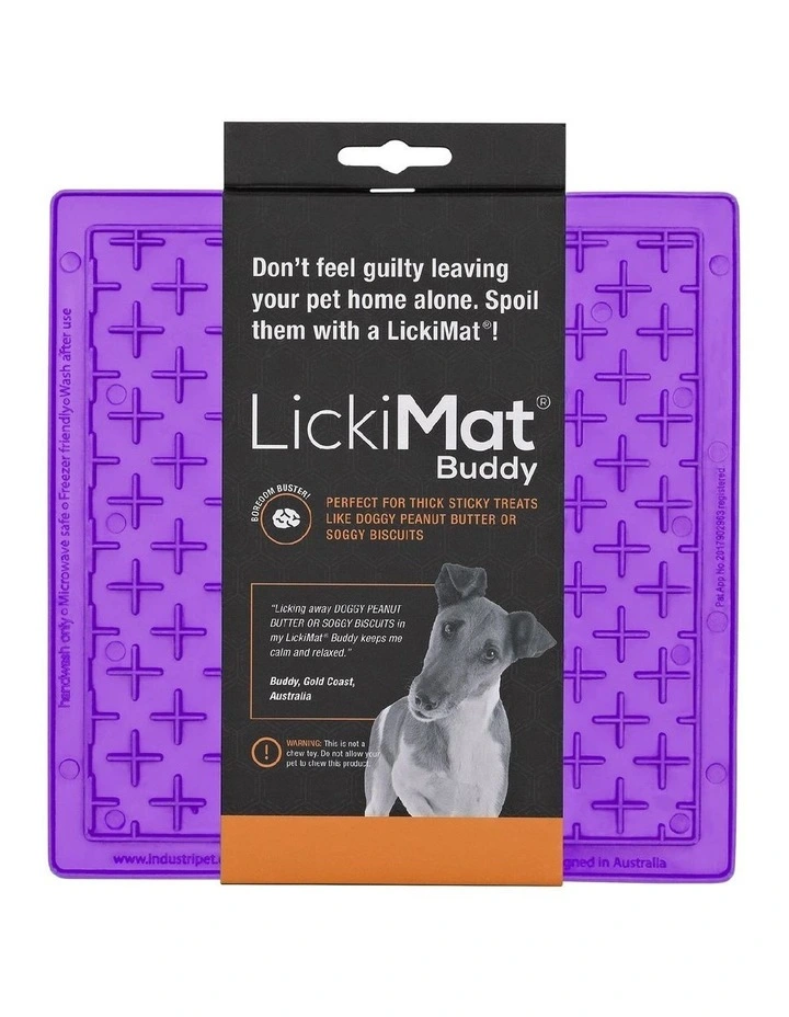 Buddy Original Slow Food Anti-Anxiety Licking Mat in Purple
