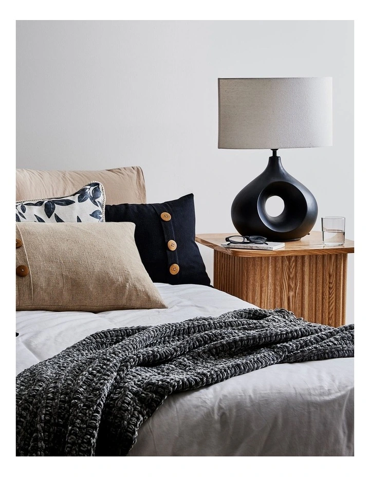 Bailey Cushion 40x60cm in Black