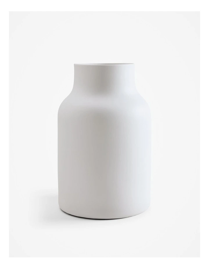 Dane Ceramic Large Vase in Snow
