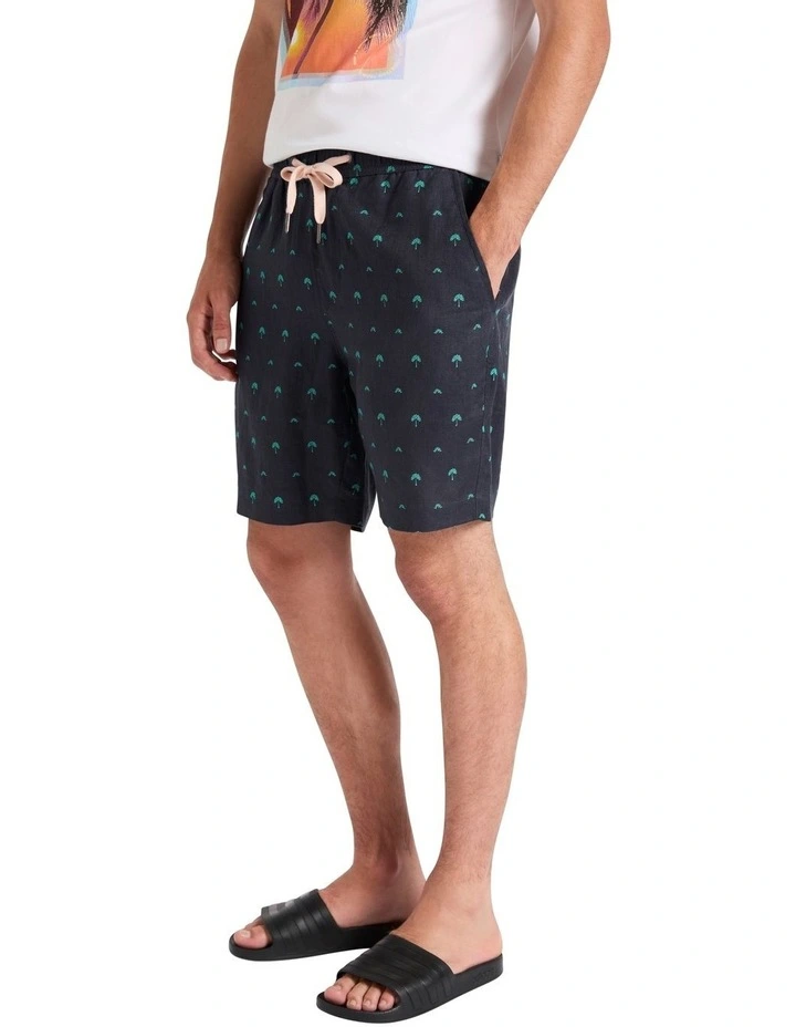 Brunswick Linen Short in Graphite Multi