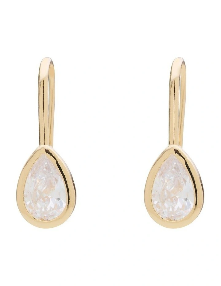 Minimal Teardrop Hook Earring in Gold