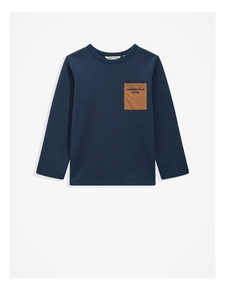 Pocket Pique T-shirt in Navy