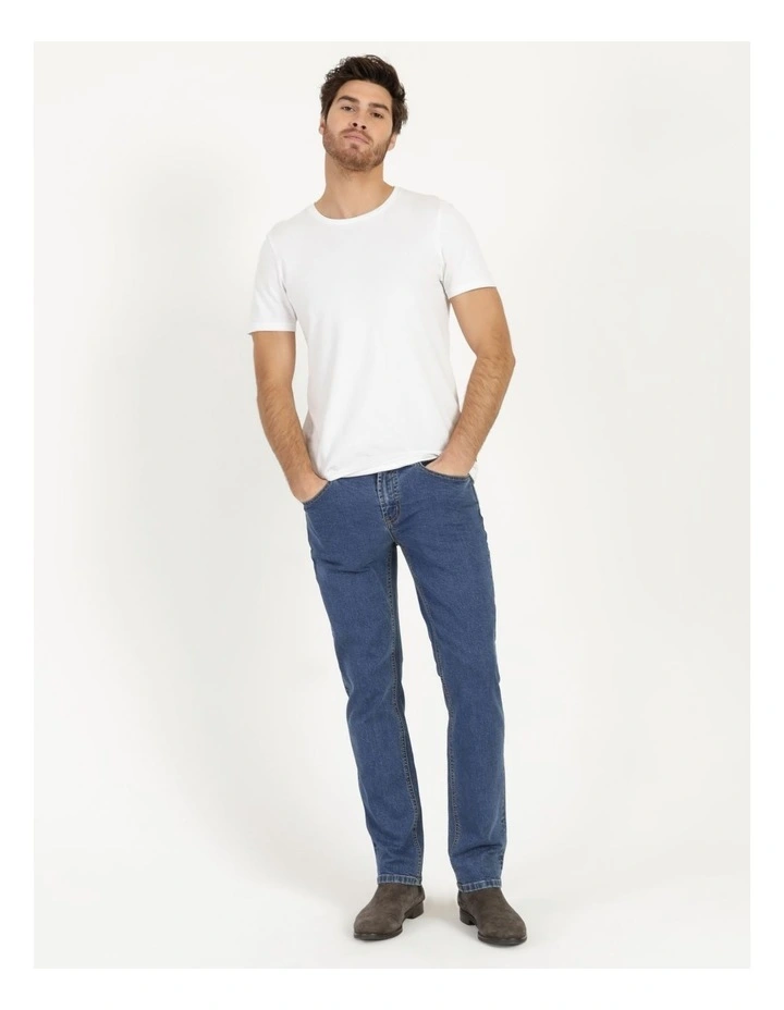 Dylan Regular Straight Jean Size 30 Leg Length in Stonewash