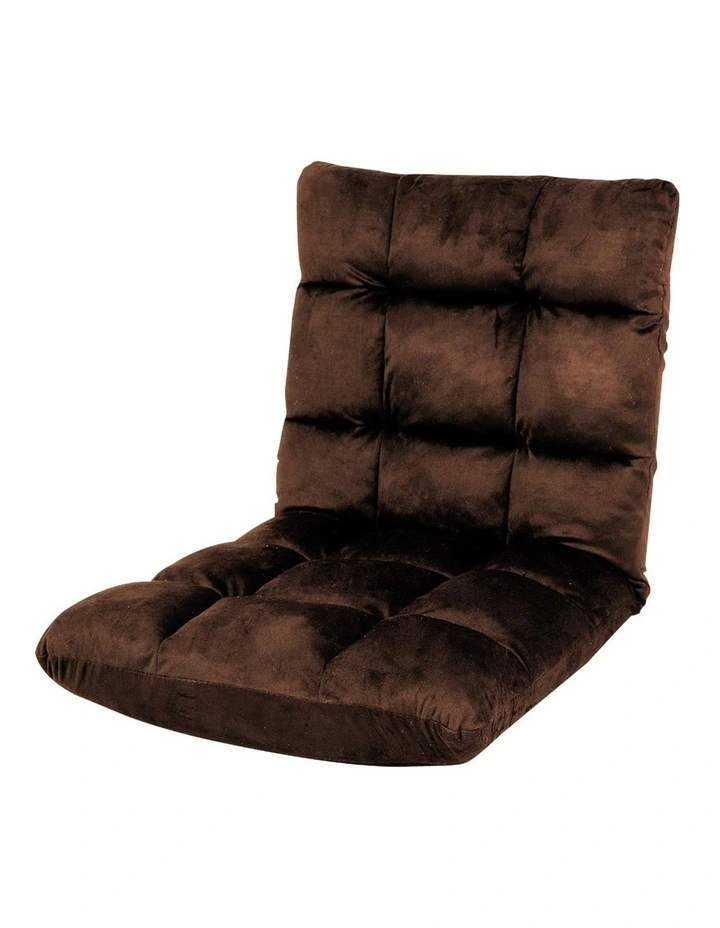 Sarantino Adjustable Cushioned Floor Gaming Lounge Chair 100 x 50 x 12cm Brown