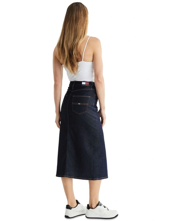 High Maxi Skirt in Denim