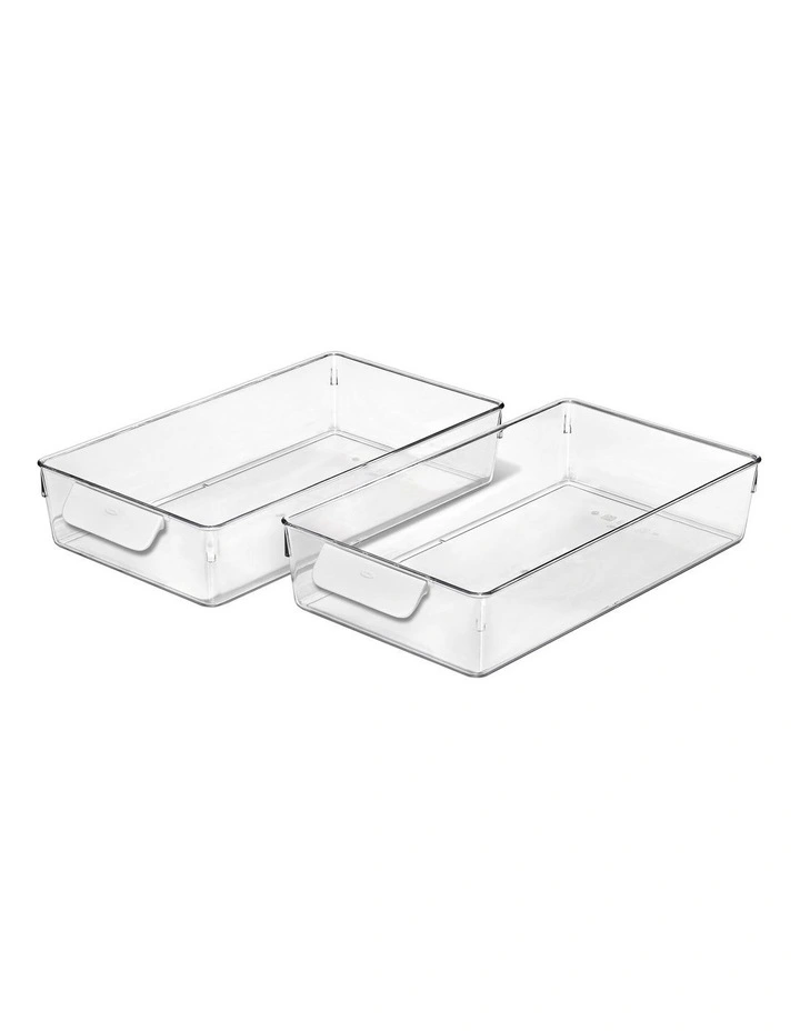 4 Piece Fridge Bin Starter Set in Clear
