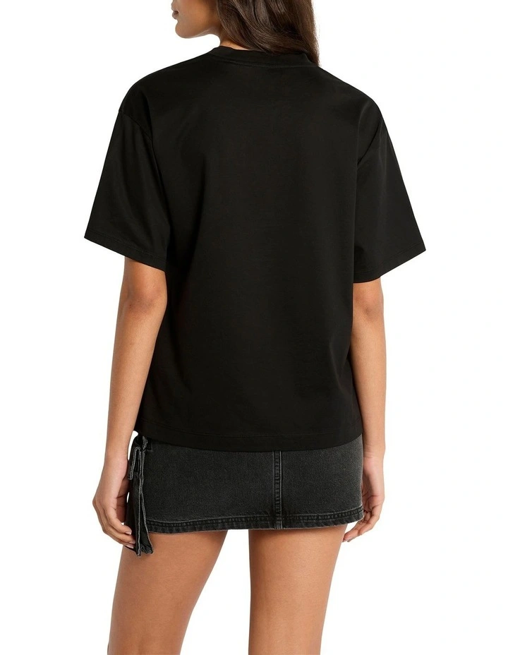 Reverse Graphic Tee in Black