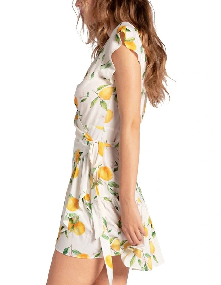 Love Shack Mini Wrap Dress in Orange