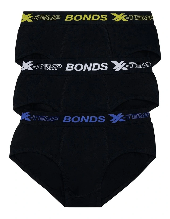 X-Temp Brief 3 Pack in Black