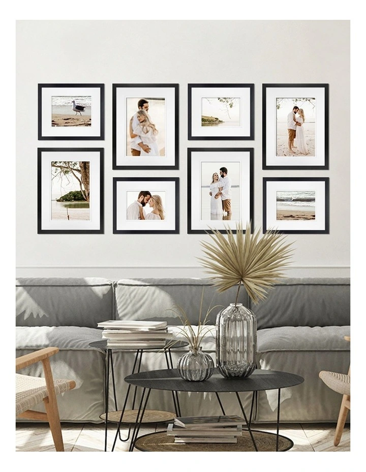 Australian Made Gallery Wall Set E (8 Frames) in Black