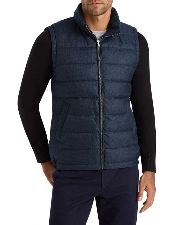 Bolten Check Gilet in Navy Check