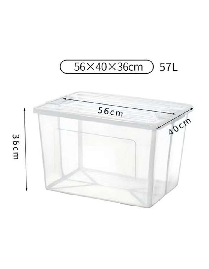 Collapsible Modular Clear Foldable Storage Box in Natural