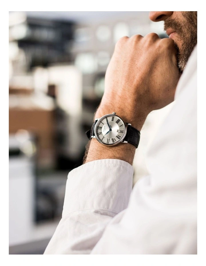 Carson Premium T1224101603300 Watch in Black Leather