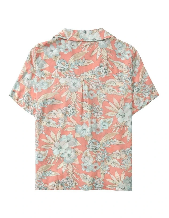 Button-Up Shirt in Coral