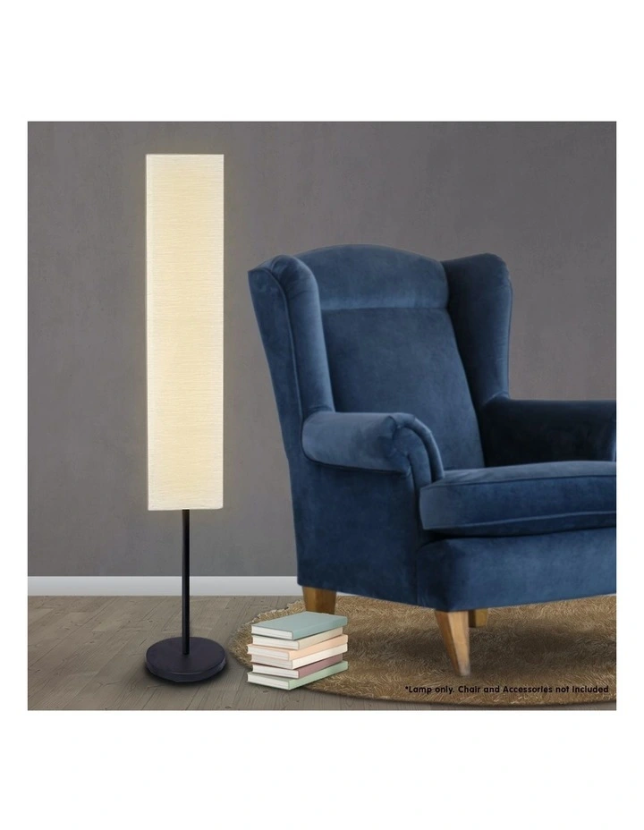 Metal Floor Reading Corner Lamp With White Paper Wrinkle Shade Light Stand