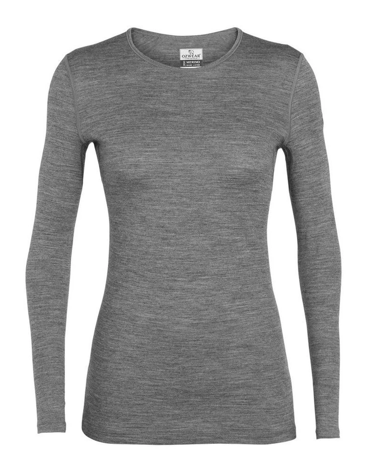 Oz Wear Merino Wool Long Sleeve Crew Neck T-shirt in Stonemarle