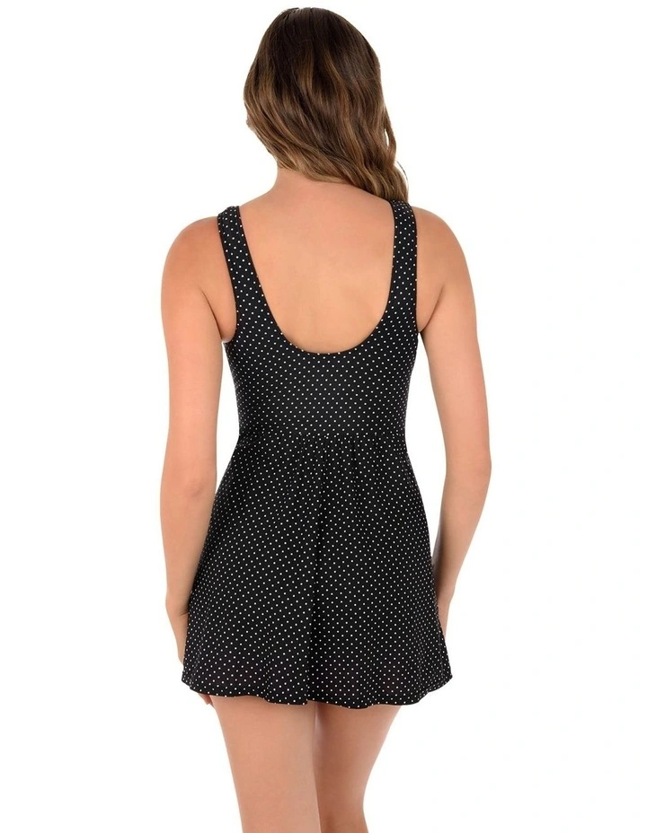 Pin Point Marais Short Shaping Swimdress in Black/White