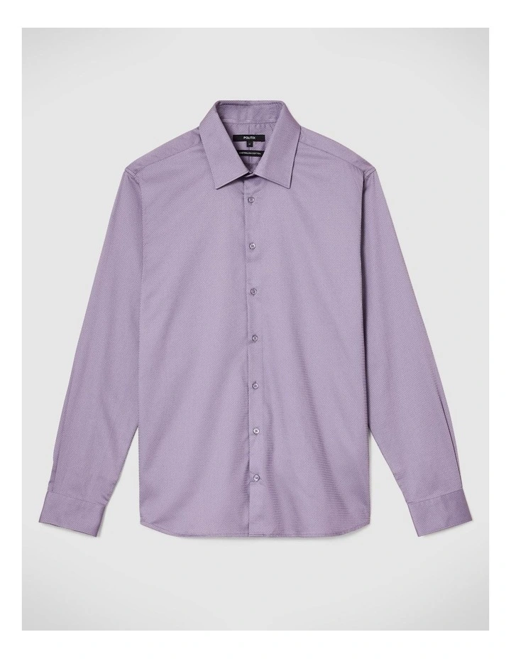 Regular Long Sleeve Dress Shirt in Mauve