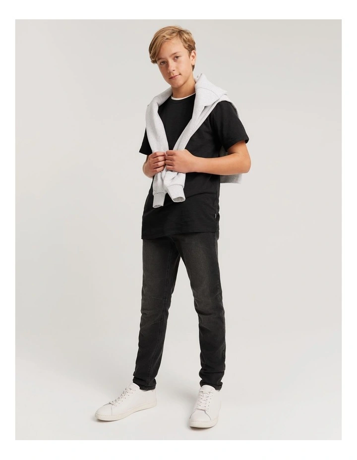 Teen Five Pocket Jogger in Charcoal