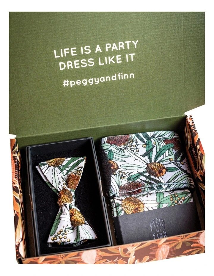 Banksia Bow Tie Gift Set in Grey