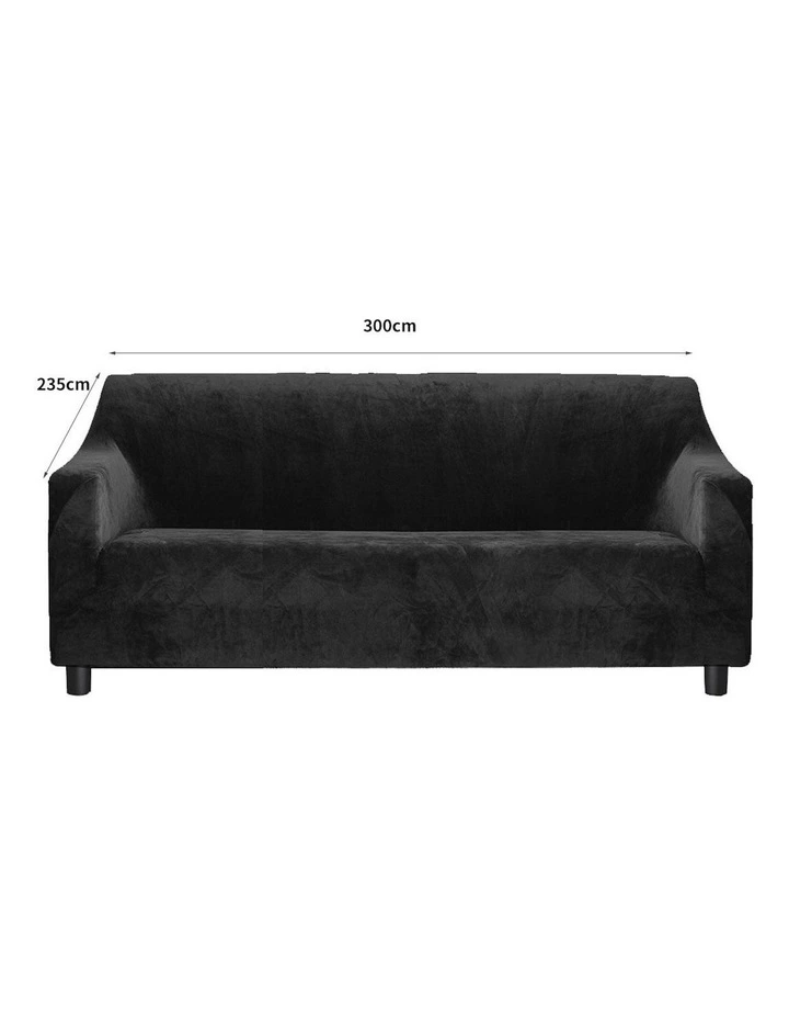 Marlow 4-Seater Comfortable Sofa Cover in Black