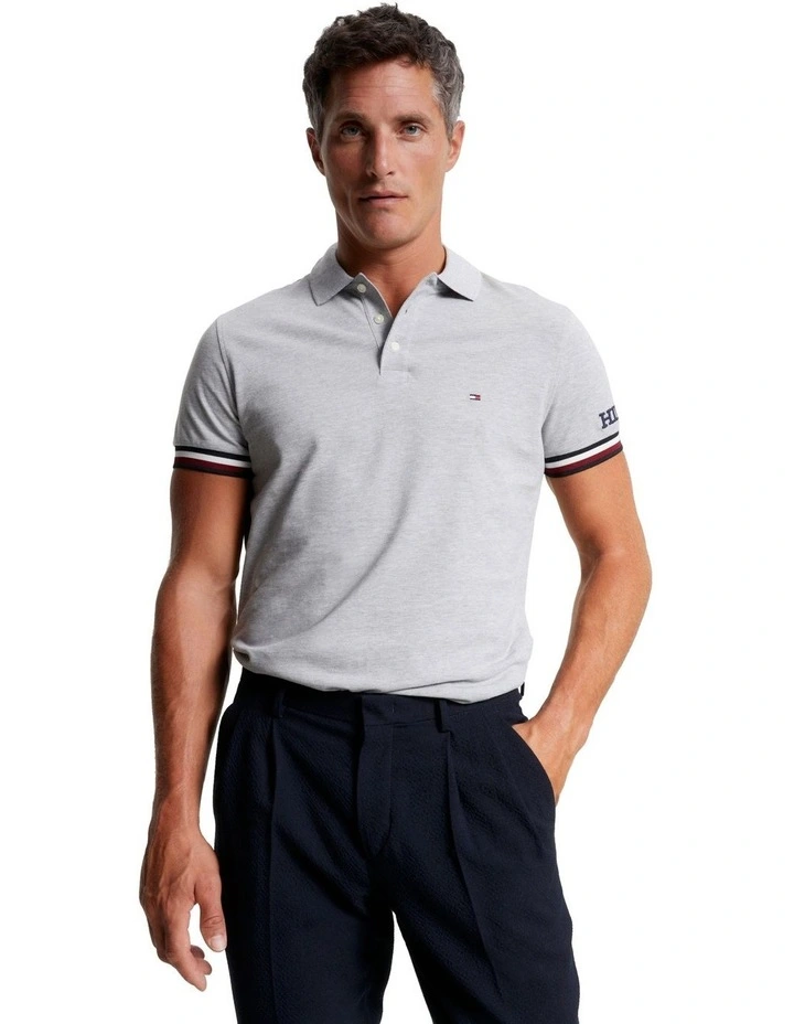 Hilfiger Monotype Slim Fit Polo in Grey