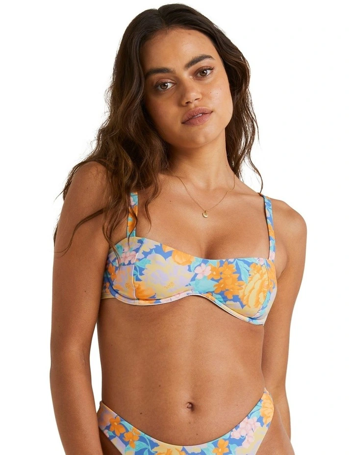 Last Summer Olivia Underwire Bikini Top in Blue