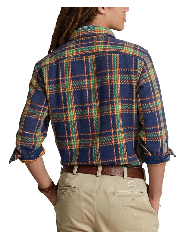 Custom Fit Plaid Flannel Workshirt in Assorted