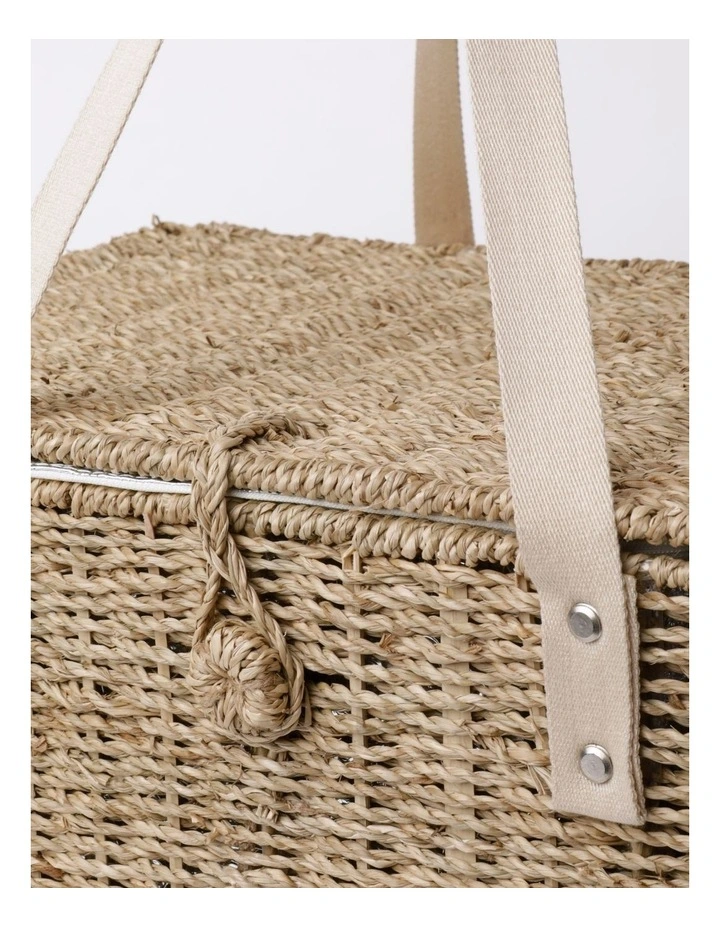 Sealers Cove Rattan Picnic Basket in Natural