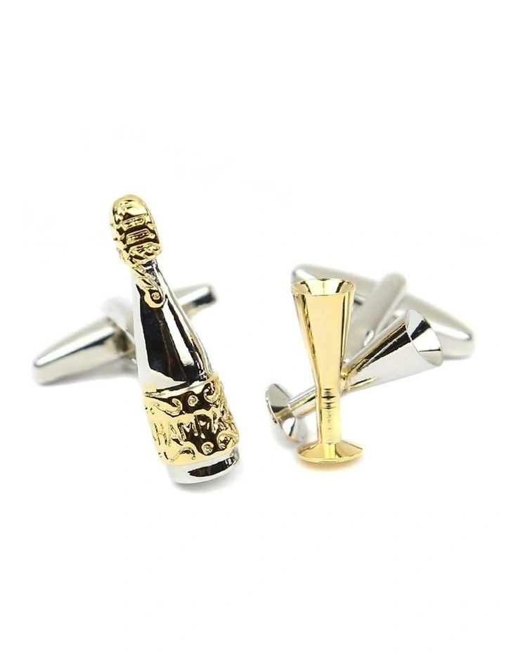 Champagne & Glasses Cufflink in Assorted