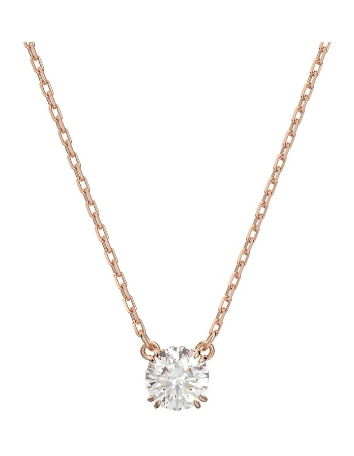 Constella Pendant Round Cut Rose Gold-Tone Plated in White