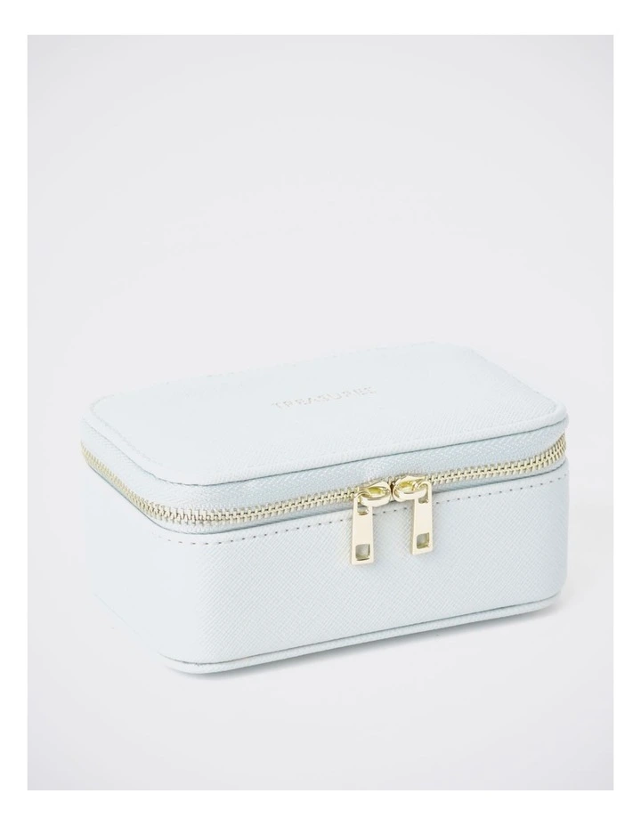 Small Zip Around Jewellery Box in Mint