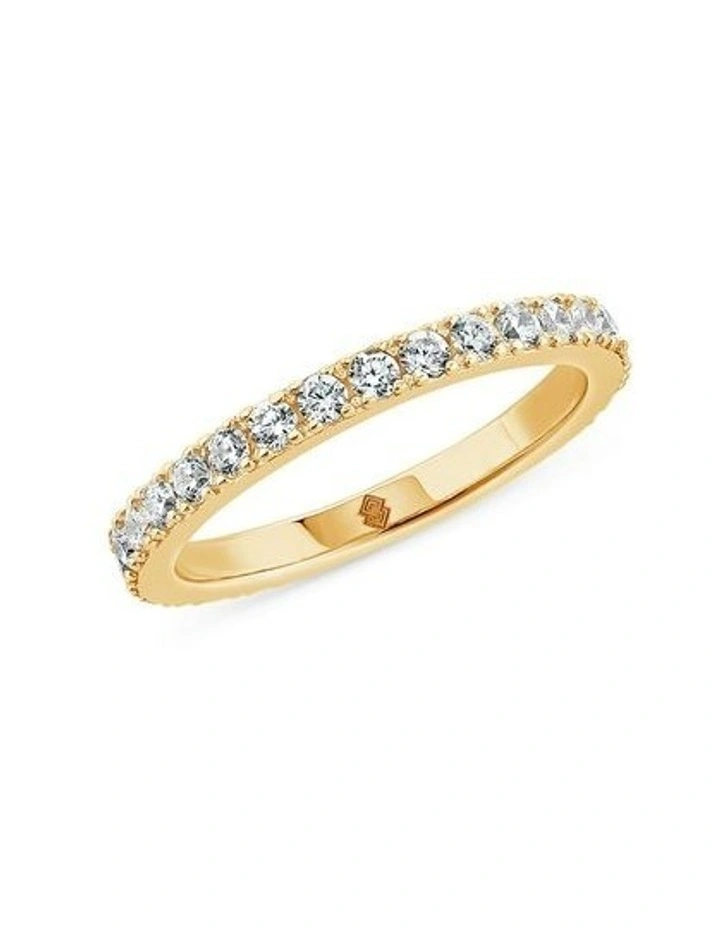 Man Made White Diamonds With Complete Ring in Gold