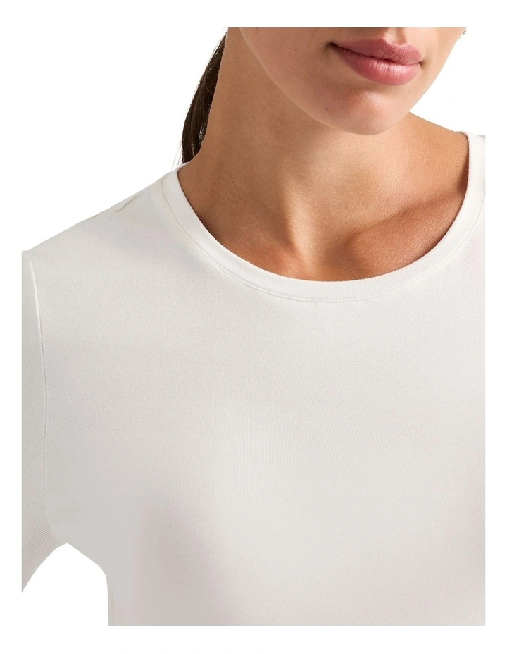 Betsy Long Sleeve Bamboo Top in White