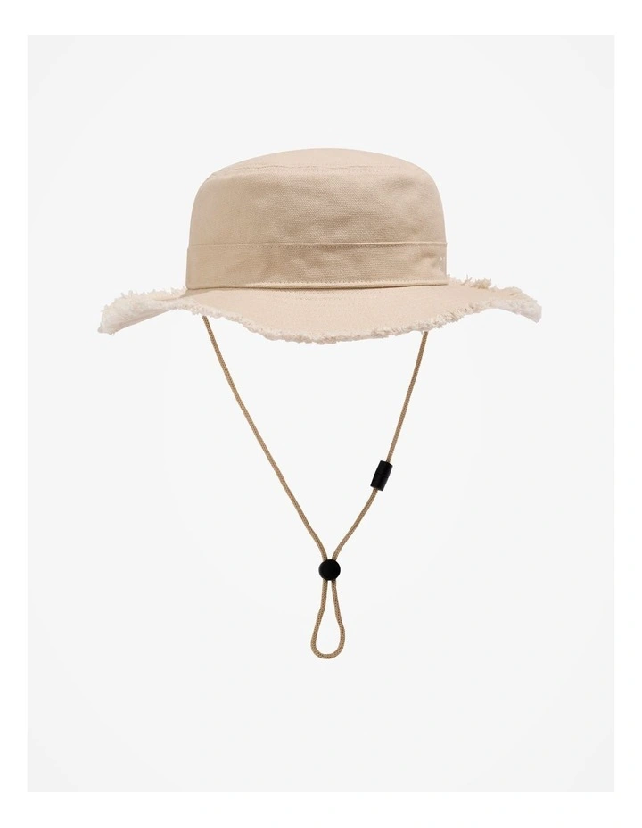 Canvas Bucket Hat in Natural