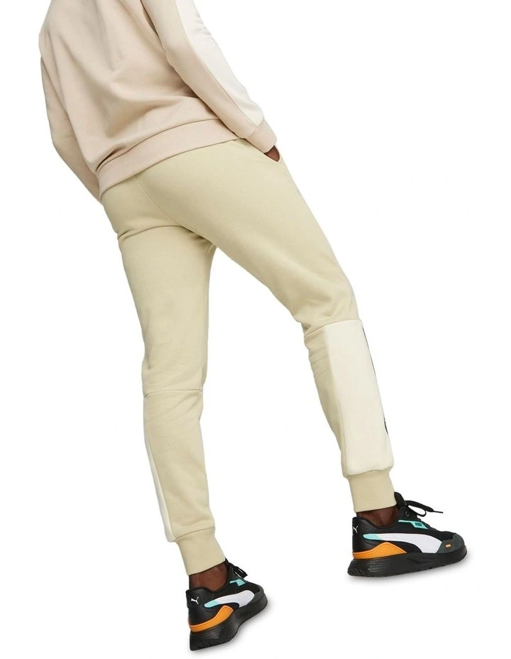 ESS BLOCK x TAPE Sweatpants Fleece in Beige