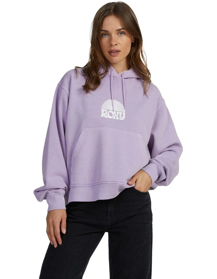 First Day Oversized Pullover Hoodie in Crocus Petal