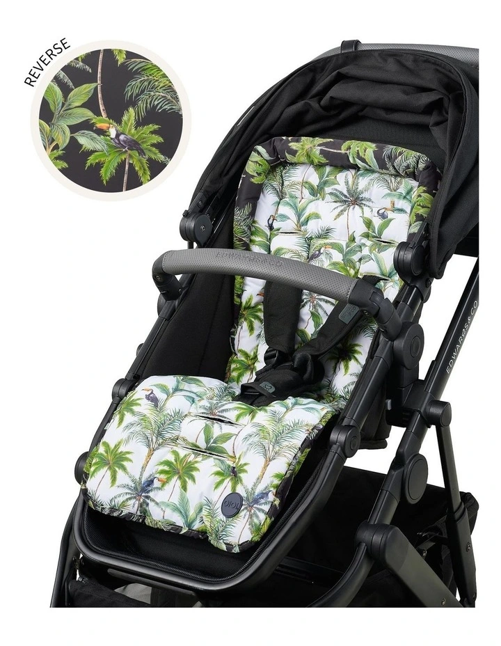 Reversible Pram Liner in Tropical