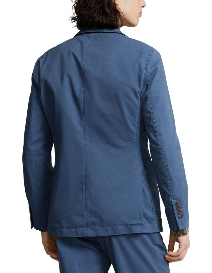 Unconstructed Stretch Chino Jacket in Navy