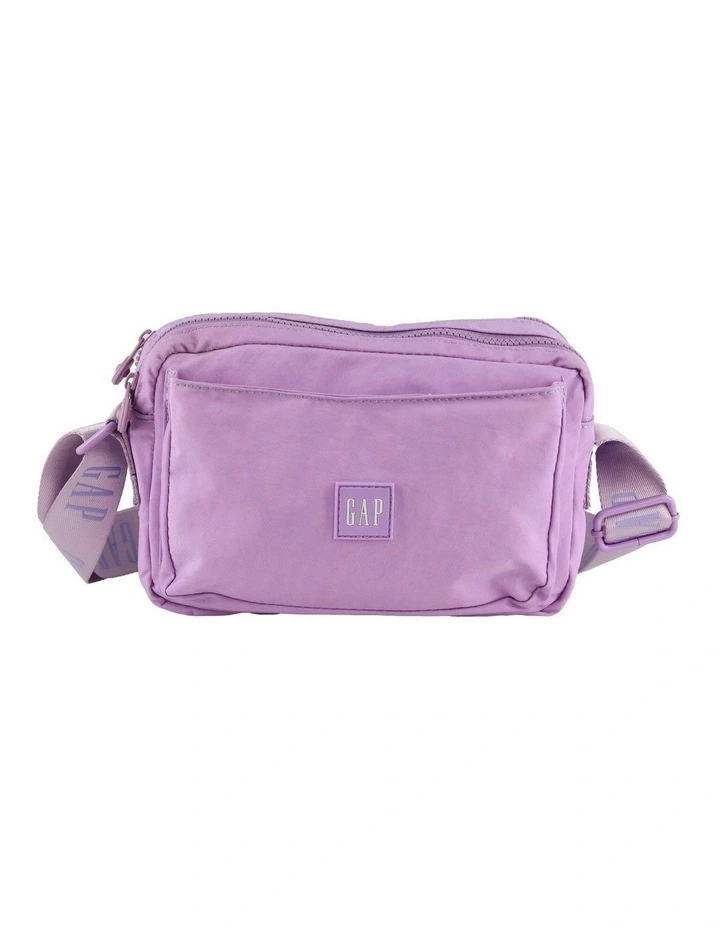 Nylon Cross-Body Bag in Purple