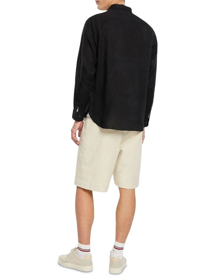 Premium Linen Shirt in Black