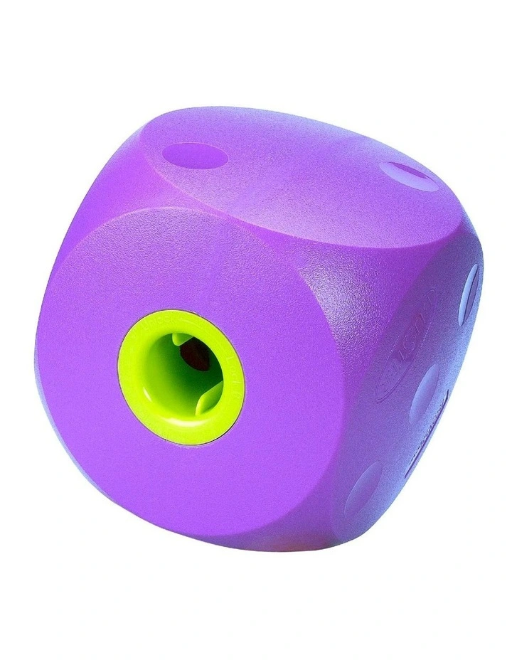 Buster Food Cube Interactive Treat Dispensing Mini Dog Toy in Purple