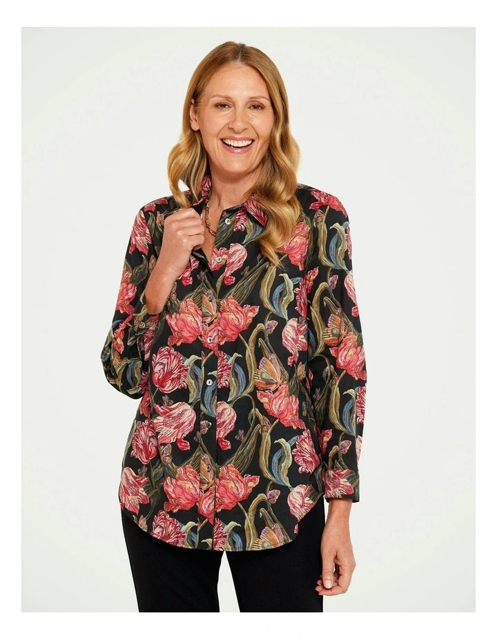 Midnight Sketch Liberty Shirt in Multi