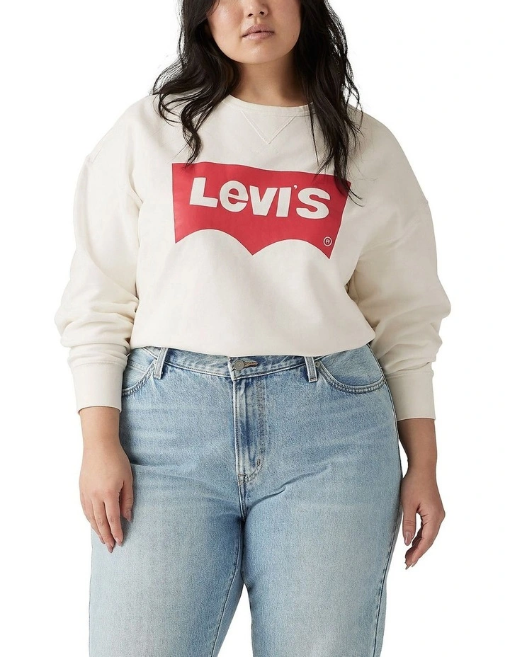 Graphic Signature Crewneck Sweatshirt in Cloud Dancer