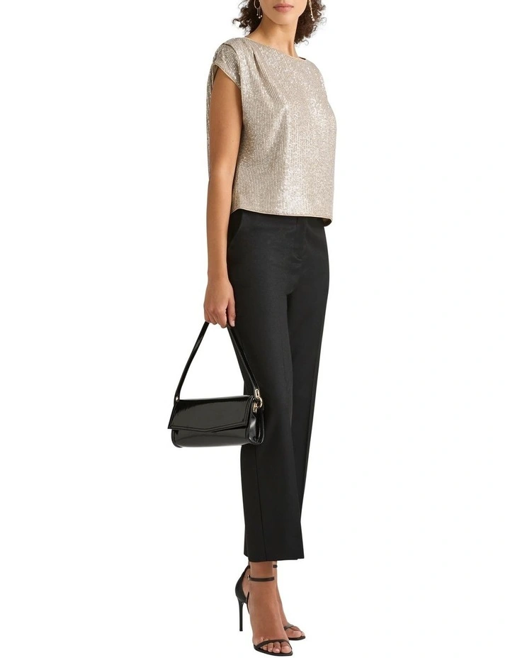 Morley Sequin Top in Champagne
