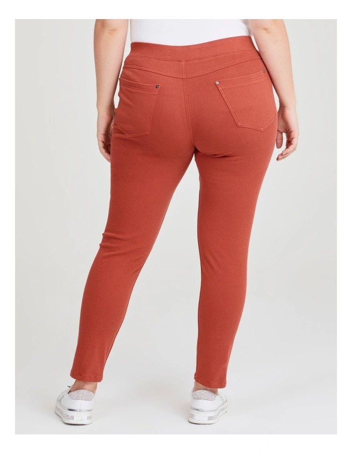 The Best Friend Denim Jegging in Cinnabar
