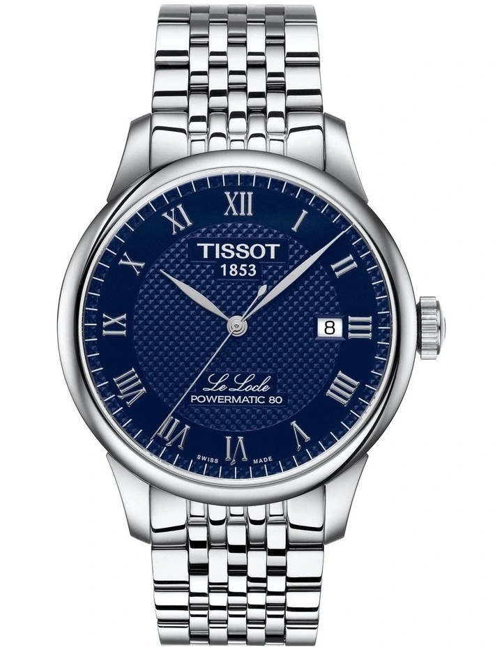Le Locle Powermatic 80 T0064071104300 Automatic Watch in Blue