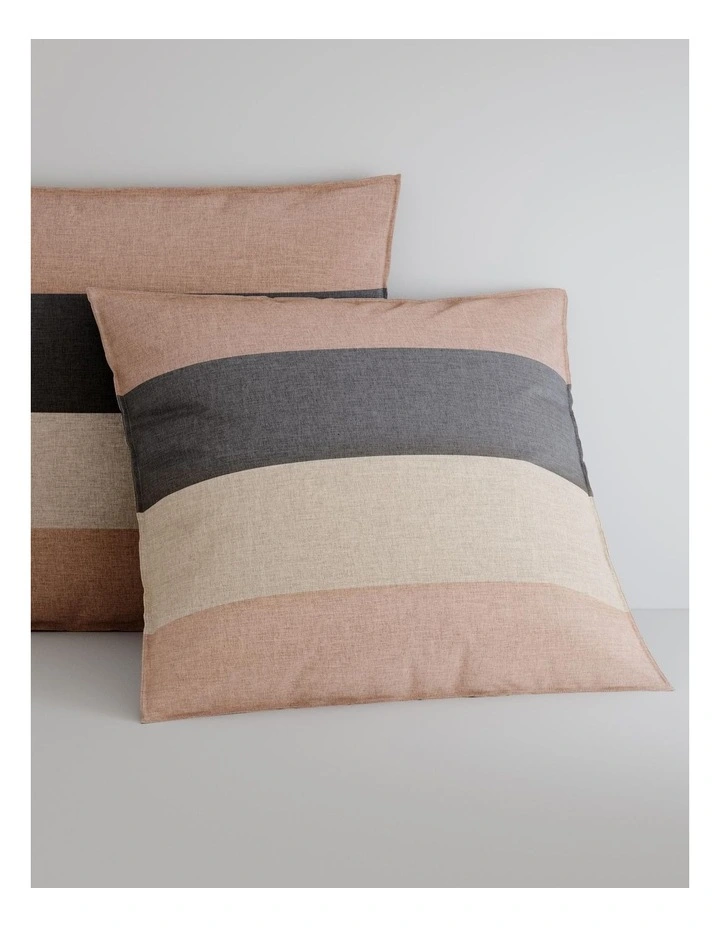 Reilly Club Stripe European Pillowcase in Sienna