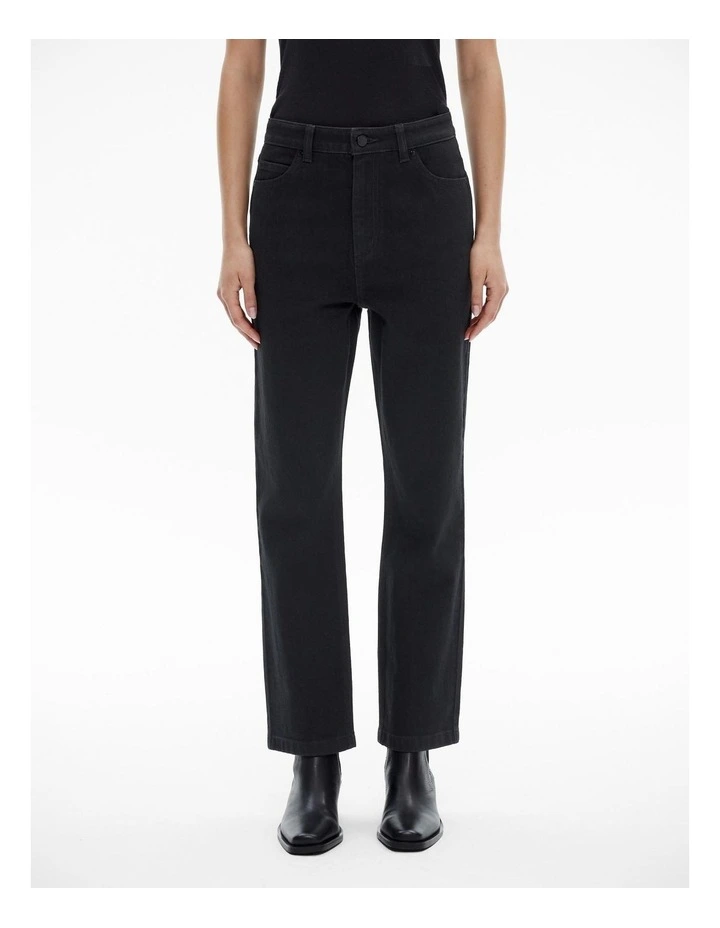 Slim Straight Jean in Black