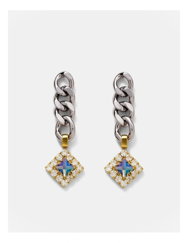 Space Dust Drop Earrings in Silver